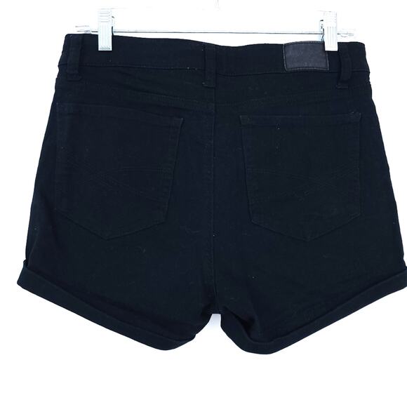 Aeropostale Black Shorts Size 8 Rolled Cuff Summer Neutral Stretchy Shorts - Picture 2 of 5